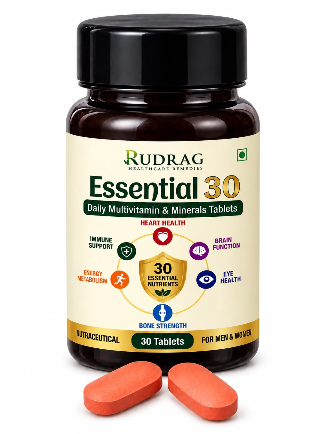 Rudrag Essential 30 Multivitamin & Minerals Tablets
